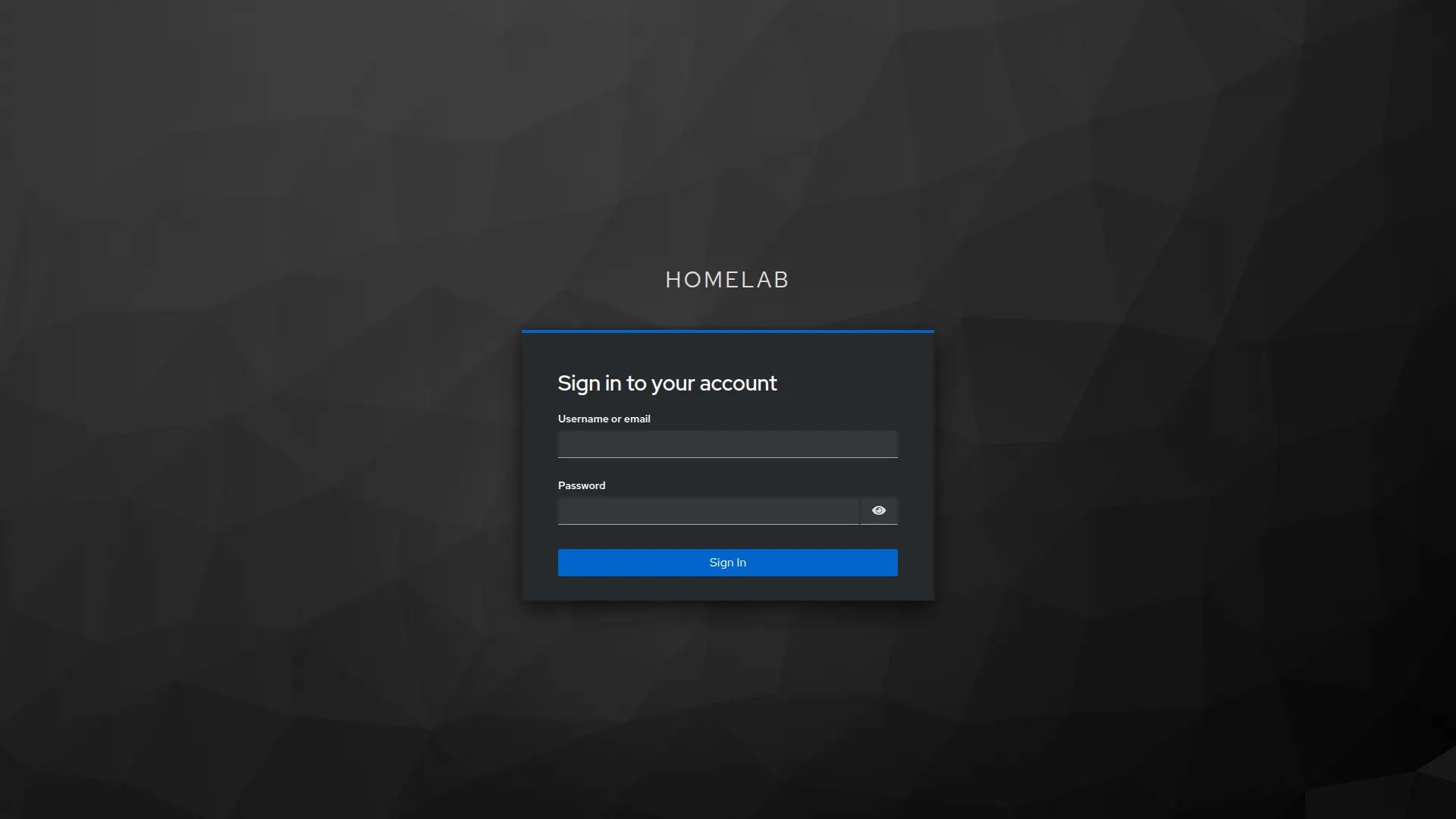 The Keycloak login page: what a user sees after OAuth2 Proxy redirects them from a protected application.